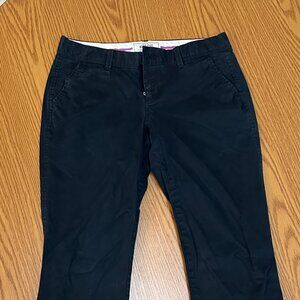 Old Navy Black Bootcut Chinos - Soft Stretch Flat Front - Sz 6 long